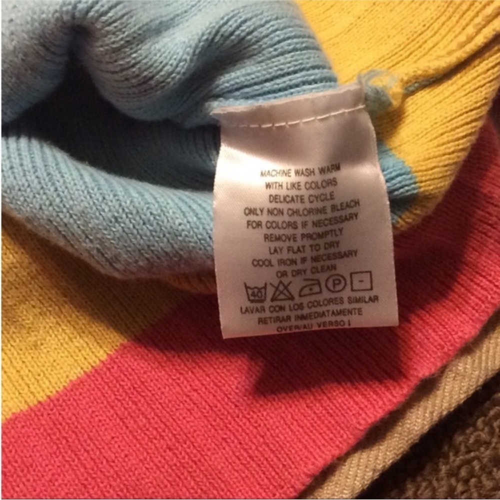 LIZ CLAIBORNE LIZWEAR Colorful Summer SWEATER Size LARGE - Picture 4 of 9